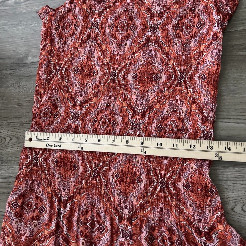 Ramy Brook Sia Smocked Ruffle Tiered Midi Dress Womens Medium - Picture 5 of 9